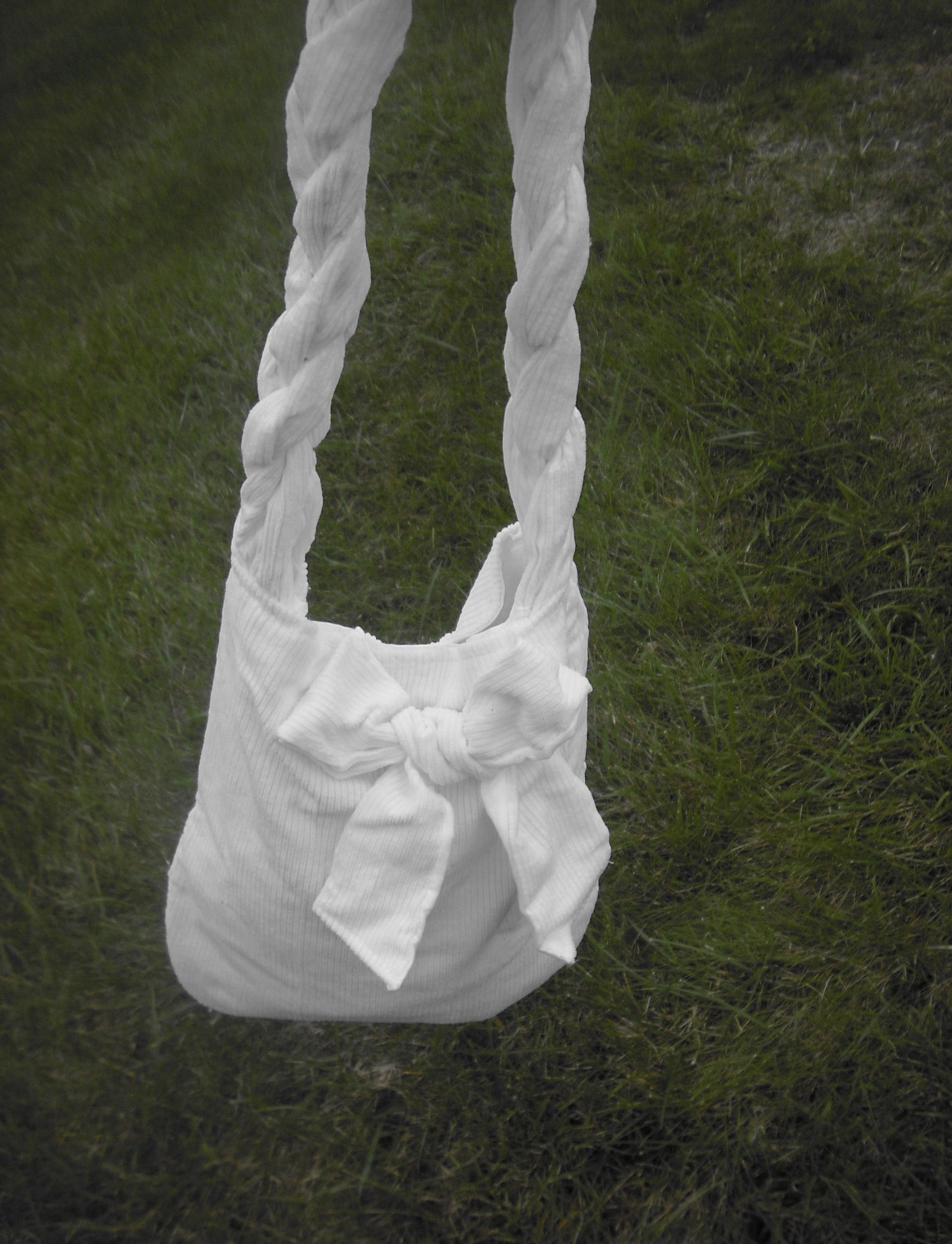 White Corduroy Purse