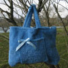 Bow Blue Towel Tote Bag