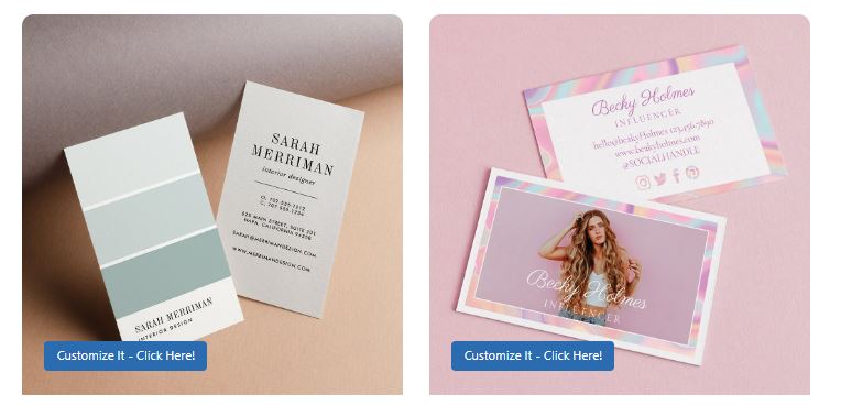 Customizable Business Cards