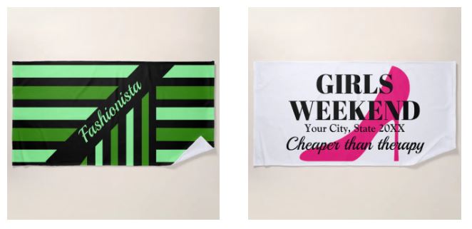 customizable fashion designer towels