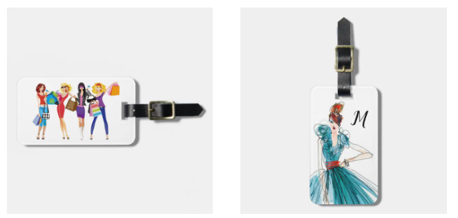 customizable fashion chic luggage tags